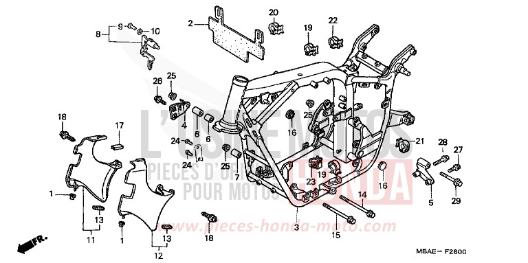 CARROSSERIE DE CHASSIS de Shadow Aero NOIR (NH1X) 2000